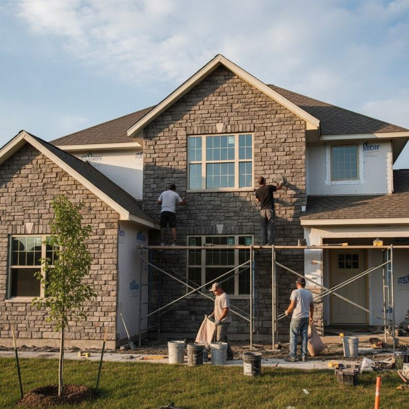 Brick Columns Installation