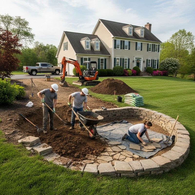Stone Wall Hardscaping